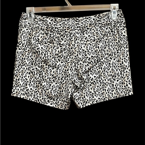 White House Black Market Leopard Print Shorts Gently Worn Size 4 - Picture 2 of 3
